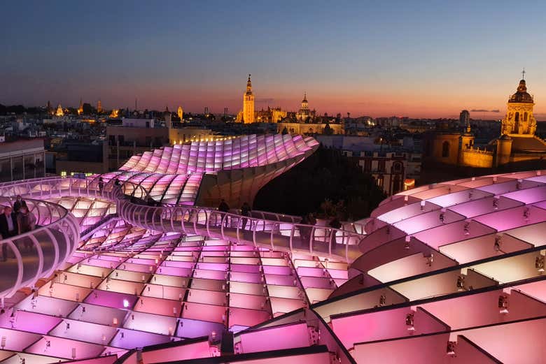 Espectáculo inmersivo Aurora en las Setas de Sevilla